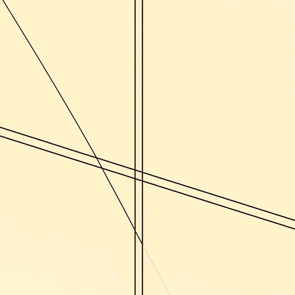 Minimalist geometric composition of straight black lines on